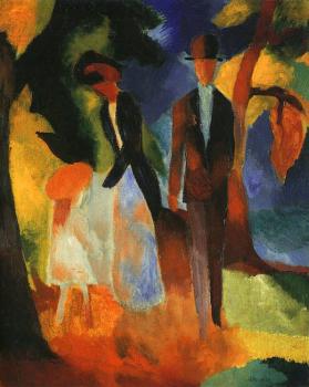 August Macke : People at the blue lake